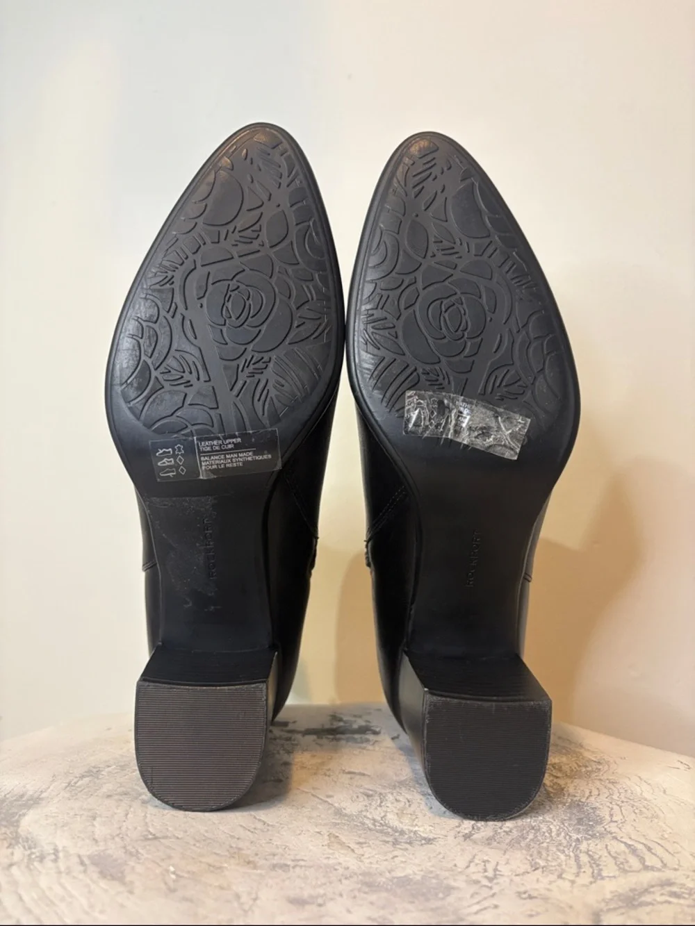 Rockport Black Leather Ankle Booties